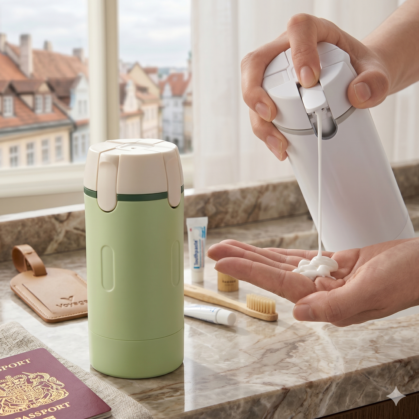 Kit voyage 4-en-1 — Tous tes soins essentiels dans un seul flacon