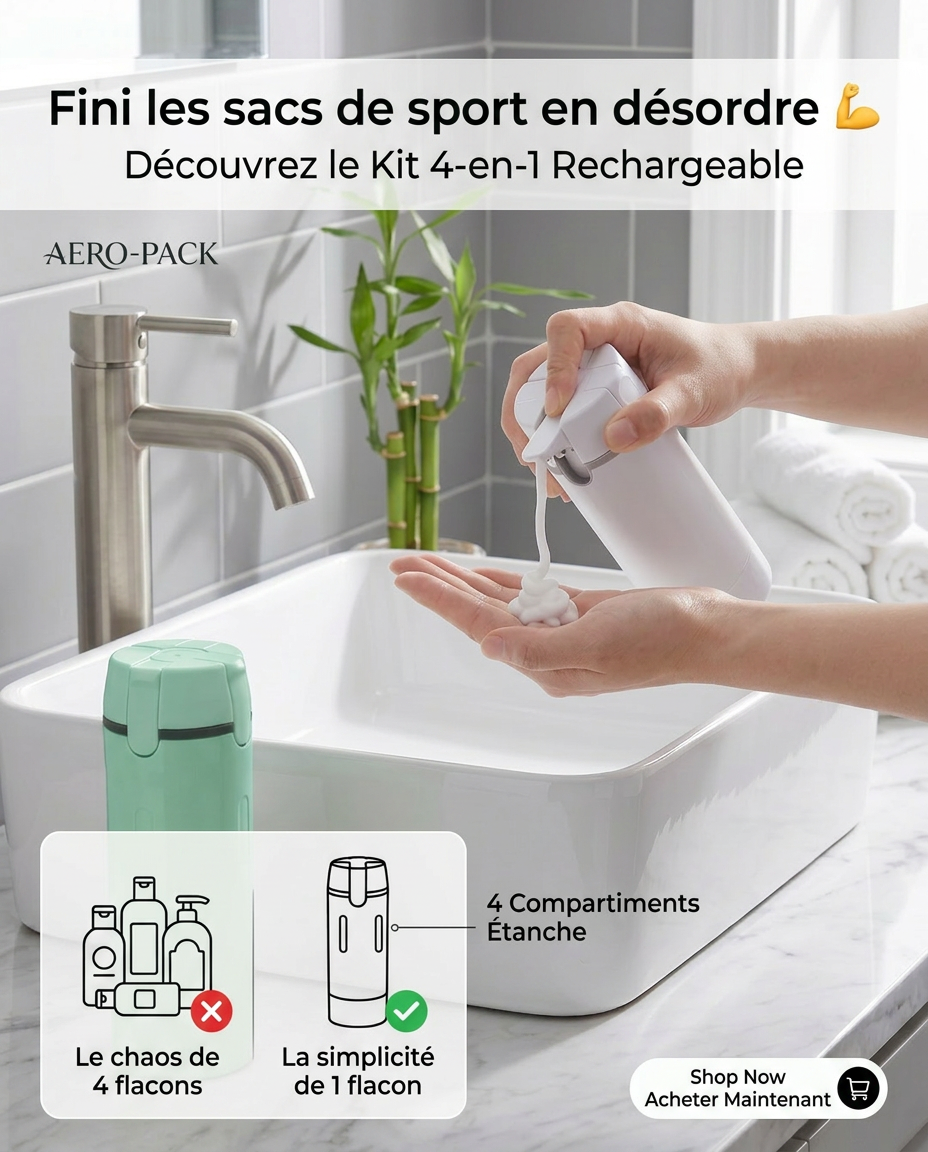 Kit voyage 4-en-1 — Tous tes soins essentiels dans un seul flacon
